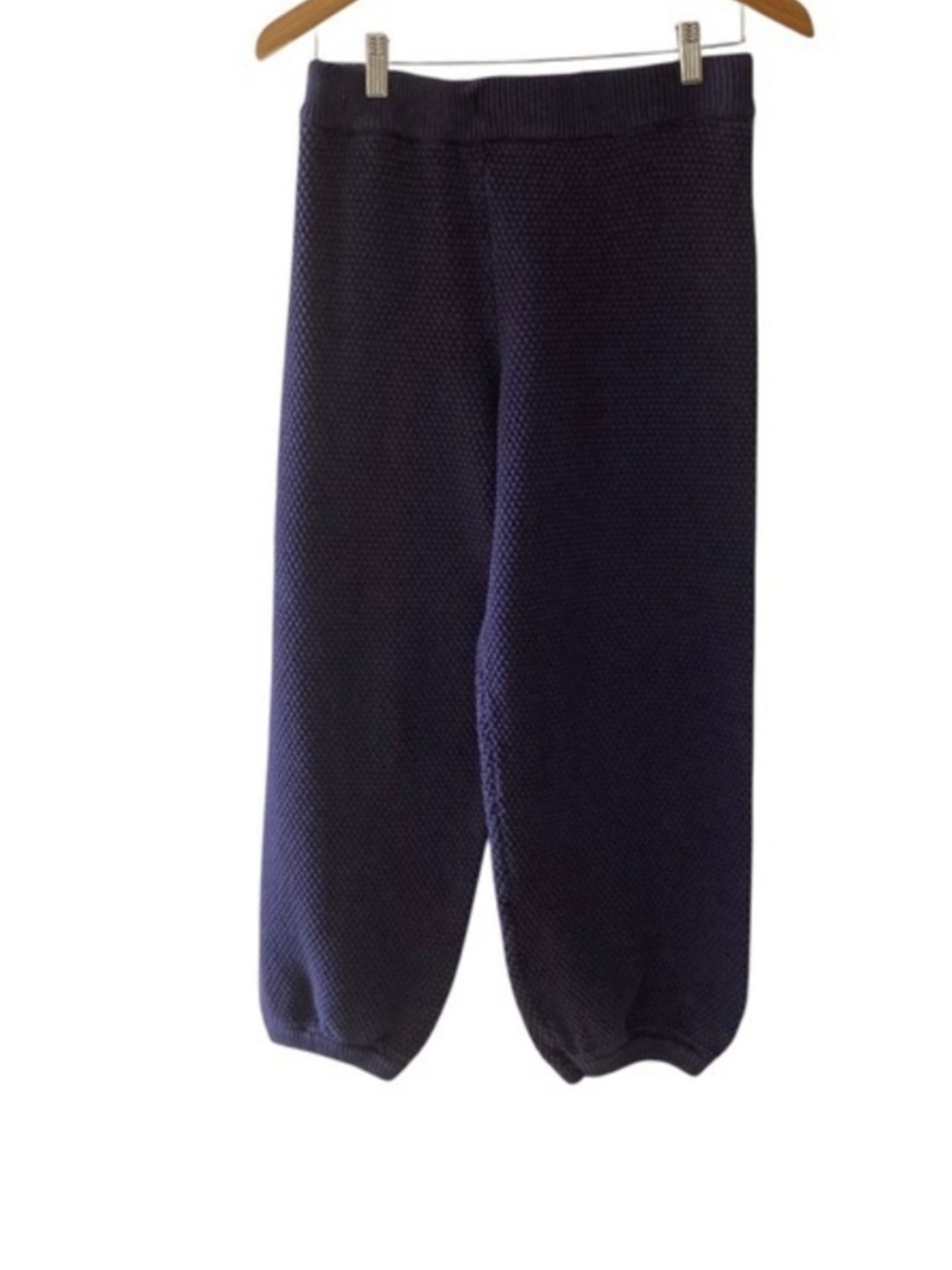 Free People Cozy Textured Knit Harem Jogger Pants Purple Lounge Boho S